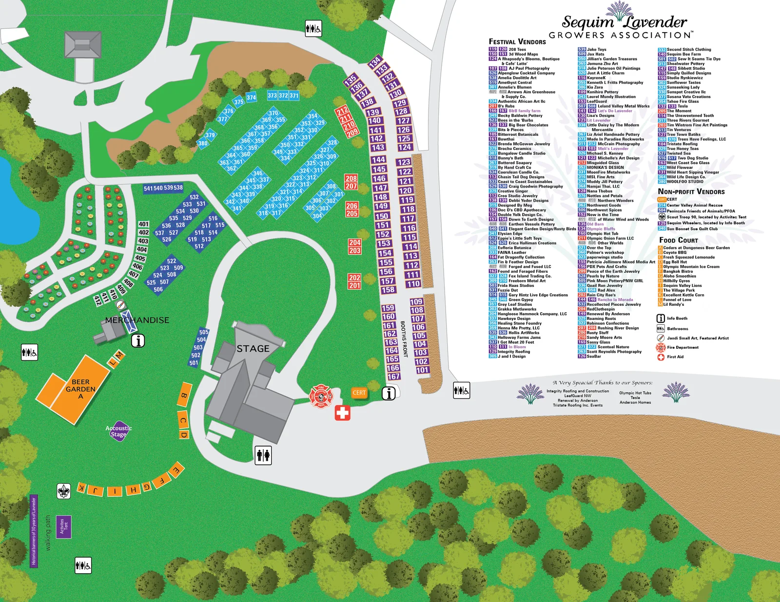 2026 Sequim Lavender Festival vendor and booth map